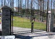 custom-steel-arch-top-driveway-gate